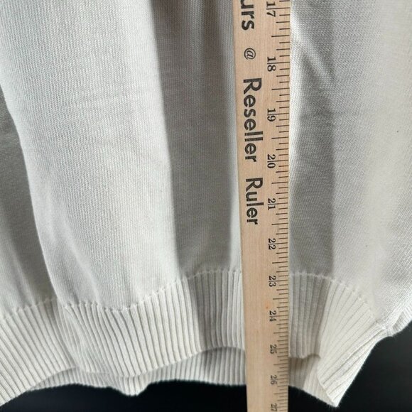 Pronto Uomo Sweater Adult L Creme Brown Textured Knit Casual Sweatshirt Grandpa - Picture 6 of 9